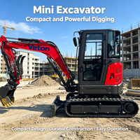 Mini Excavator 1.8 Ton Crawler Penggali Kecil Mesin Diesel Hidrolik Dengan Bucket untuk Pertanian Kebun Konstruksi CE