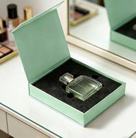 Boîte d'emballage de parfum personnalisée avec revêtement mat doux au toucher et impression UV, emballage cadeau de luxe haut de gamme