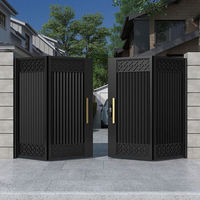 Portes coulissantes automatiques en aluminium pour allée de maison, design moderne et simple, en métal, pour l'extérieur, à vendre