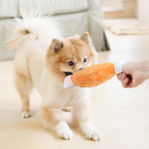 Toptan Peluş Tavuk Bacağı Köpek Sesli Oyuncak Yumuşak Kumaş İnteraktif Sesli Oyuncak Küçük ve Orta Boy Köpekler İçin - Product Image 1