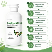 Shampoo pour chien aux graines de camélia ZouRunAn, OEM ODM, marque privée, étiquette personnalisée pour animaux de compagnie, 500 ml, 16,9 fl oz, fabricant en gros