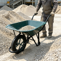 Carretilla Industrial de Acero Laminado en Frío Reforzado, de Una Sola Rueda, para Construcción, Transporte y Descarga, con Capacidad de 300 kg