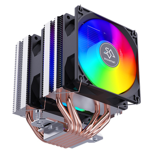 Snowman <span class=keywords><strong>CPU</strong></span> COOLER 2 người hâm mộ 90mm lga1200 2011 RGB không khí <span class=keywords><strong>CPU</strong></span> Quạt làm mát 6 tinh khiết Đồng ống nhiệt tùy chỉnh <span class=keywords><strong>CPU</strong></span> <span class=keywords><strong>Fan</strong></span> - Product Image 2