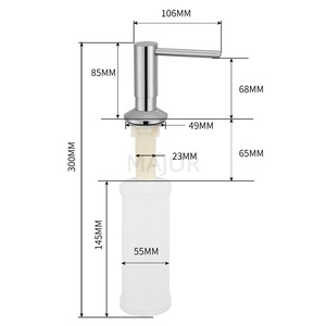 Dispenser di Sapone Liquido Personalizzato <span class=keywords><strong>per</strong></span> Lavello da Cucina con Testa della Pompa in Ottone, Dispenser Integrato <span class=keywords><strong>per</strong></span> <span class=keywords><strong>Detersivo</strong></span> <span class=keywords><strong>Piatti</strong></span> - Product Image 5
