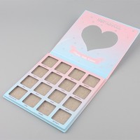 Palette de fards à paupières cosmétiques, boîte de maquillage carrée, emballage en papier, boîte multi-trous, boîte vide 16 couleurs