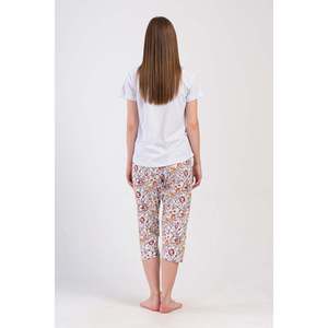 Combinaison de nuit ovale à manches courtes et col rond pour femme - Product Image 1