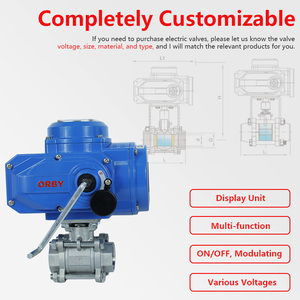 Válvula de control de flujo motorizada de acero inoxidable 304 316, válvula de bola Npt IP67, válvula de bola eléctrica NPT Rosca SS - Product Image 4