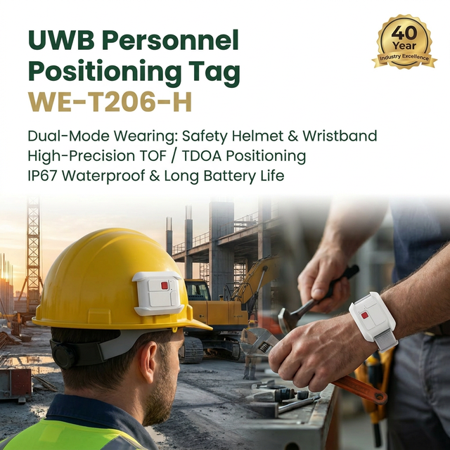 UWB High Precision Centimeter Level Personnel Positioning Tag with SOS Fall Detection Geo-fencing for Smart Agriculture IoT