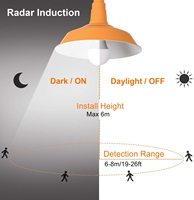 Bombilla led inteligente para interiores y exteriores, sensor de movimiento por Radar, 8w
