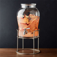 Groothandel Fruit Ontwerp Glas Drank Drinken Dispenser Met Stand En Tap