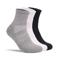 Chaussettes de compression en gros gris, noir et blanc, respirantes, en coton de bambou biologique, avec logo sur le dessous, pour la saison printanière