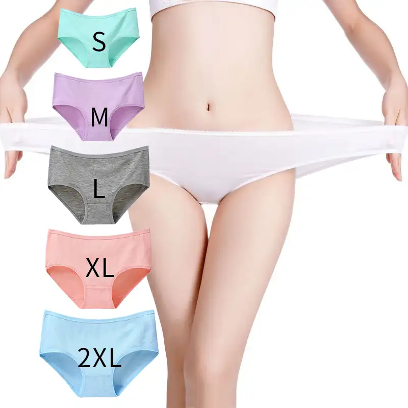 Benutzer definiertes Logo Sexy kleine junge Modelle Lady Unterwäsche Baumwolle Verschiedene Farben Frauen Unterwäsche Damen Höschen