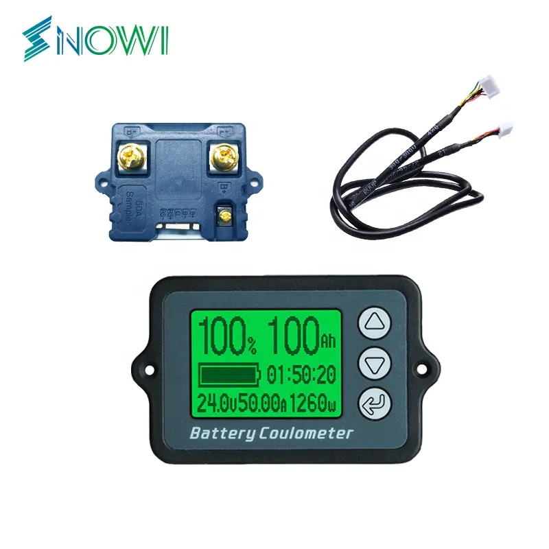 Baiway OEM TK15H 100V 50A 범용 LCD 자동차 배터리 모니터 전압 용량 표시기 배터리 Coulometer 미터 테스터