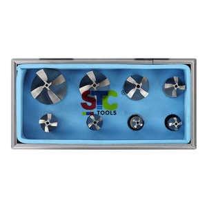 Thép tốc độ cao HSS tungsten <span class=keywords><strong>carbide</strong></span> rãnh phay Kit din6518 Góc làm tròn cuối Mills Cutter 8PC Set - Product Image 3