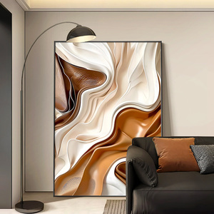 Peinture de Sol Abstraite Européenne Simple Vague Salle à Manger Art Mural Décoratif Salon Couloir de Luxe - Product Image 1