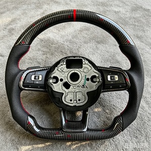 Personnalisation haut de gamme adaptée aux volants de voiture en fibre de carbone Volkswagen MK4 MK5 MK6 MK7 Golf6 GTI7 Golf7 7.5 <span class=keywords><strong>GTD</strong></span> - Product Image 4