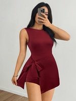 Robe de fitness unie avec poche et nœud pour l'entraînement de golf, petites commandes en gros, vente directe d'usine