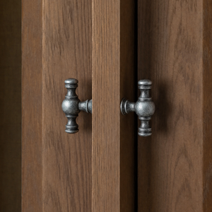 Poignées de porte de placard en laiton H59 argenté <span class=keywords><strong>antique</strong></span>, <span class=keywords><strong>style</strong></span> minimaliste français, pour meubles de cuisine, armoire et tiroirs - Product Image 4