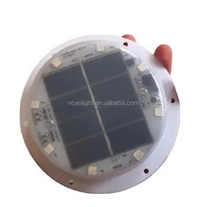 New Trung Quốc nhà sản xuất đường kính 12cm vườn ngoài trời LED phẳng Bìa năng lượng mặt trời đèn với pin