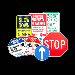 لافتة تحذير مخصصة من الألمنيوم العاكس، لافتة 'ممنوع الوقوف' عالية الوضوح لإشارات حركة المرور - Product Image 2