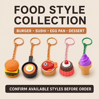 Gantungan Kunci Mini Bentuk Makanan Grosir, Aneka Hamburger Sushi Telur dan Hidangan Penutup Mainan Gantungan Kunci Unik