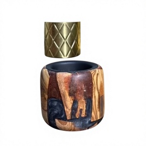 Handcrafted Supreme Wooden Arabic Oud Resin Madkhan Burner for Deep Fragrance Release, Luxury <b>Home</b> Ambiance & Ramadan Kareem - Product Image 1