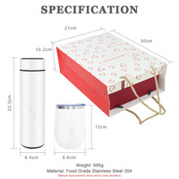 Bienvenue Impression Votre Conception Double Paroi Thermo Tasse Affichage de la Température Smart Thermos Cup Blanc En Acier Inoxydable Thermos Tasse
