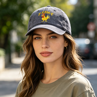 Gorra de Béisbol Personalizada con Bordado de Animales F-CAW-F, Gorra de Béisbol Deportiva Ajustable, Estilo Vintage, de Algodón Lavado y Desgastado, Patriótica