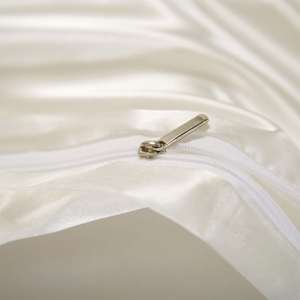 Juego de fundas de edredón de satén para niños, cubierta suave de seda europea con textura de sublimación tejida para dormitorio, gran oferta, de lujo, teñido liso - Product Image 4