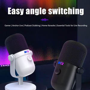 Micrófono de Condensador USB GAM-M12, Nuevo, Adecuado para Grabar Voz <span class=keywords><strong>en</strong></span> Computadoras y Juegos Móviles, Micrófono RGB de Escritorio Fácil de Usar - Product Image 3