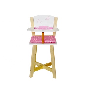 Meubles de poupée jeu de rôle éducation préscolaire <span class=keywords><strong>chaise</strong></span> <span class=keywords><strong>haute</strong></span> alimentation de bébé <span class=keywords><strong>chaise</strong></span> de poupée <span class=keywords><strong>en</strong></span> <span class=keywords><strong>bois</strong></span> - Product Image 5