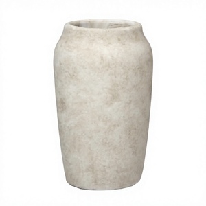 Vase en céramique pour usage intérieur avec fleurs ou plantes vertes, design circulaire, revêtu, décoration intérieure, MOQ 10 pièces - Product Image 2