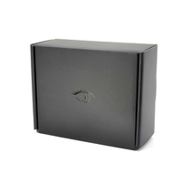 Caja de reloj corrugada personalizada con impresión en negro al por mayor, caja de papel artesanal con logotipo privado, caja de regalo vacía para reloj