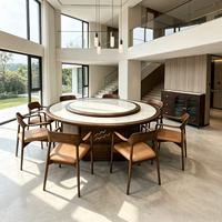 Ensemble de table et de chaises de salle à manger électriques modernes de qualité supérieure avec sièges rembourrés pour les repas en famille