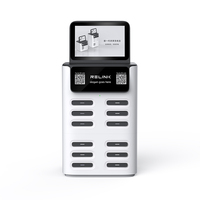 Stasiun Penyewaan Power Bank Bersama 12 Slot Smart POS NFC, Pengisian Cepat 40W, Layar LED, Mesin Vending Relink CS-S12 Pro