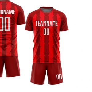 Conjunto de Camiseta y Pantalones Cortos de Fútbol con Rayas de Flecha, Manga Corta, Transpirable, de Secado Rápido, Uniforme de Entrenamiento para Hombres y Jóvenes - Product Image 2