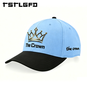 Casquette de baseball structurée à 6 panneaux avec logo personnalisé, patch tissé bicolore, en tissu haute performance, vente en gros, fabricant - Product Image 2