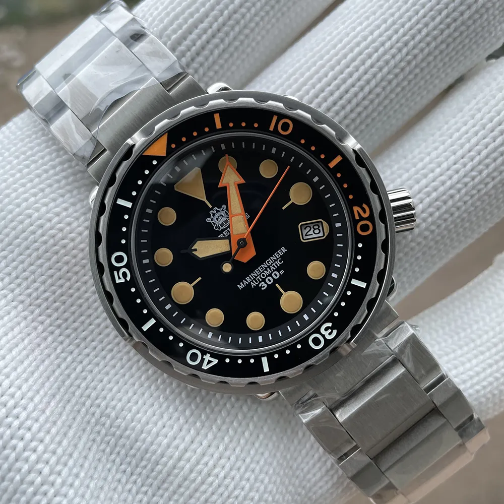 SD1975V STEELDIVE Orange Luminous Vintage 6105 Ceramic Bezel Insert Tuna Sapphire Glass Japan NH35 Mechanical Men Watches