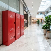 Armoire murale pour tuyau d'incendie extérieur en acier inoxydable de qualité 304, étanche