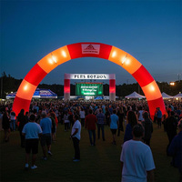 Arche gonflable publicitaire avec éclairage LED, en bâche PVC et tissu Oxford, pour arche gonflable