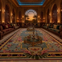 Tapis de salon moderne abstrait tufté à la main sur mesure, tapis d'intérieur de luxe pour villa et majlis, tapis arabes personnalisés
