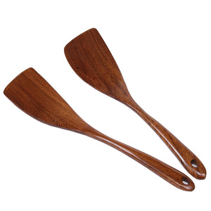 Non-stick <b>pan</b>, wooden spatula, wooden spoon, chicken wing wood long-<b>handled</b> spatula set, wooden stir-fry spatula with long - Product Image 4