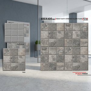 Carreaux de parking en porcelaine émaillée rectifiée numériquement 16x16 pouces, 12 mm, imperméables, antidérapants, pour usage intensif en extérieur - Product Image 6