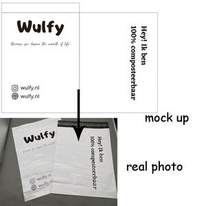 Sobres para Envíos de Bufandas con Logotipo Personalizado, Bolsa de Correo para Bufandas, Bolsa de Mensajería Pequeña, Mediana y Grande, Negra, Reciclable - Product Image 5