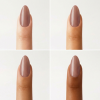 Faux ongles en gel souple réutilisables à presser, couleur amande moyenne, pour marque privée, effet espresso