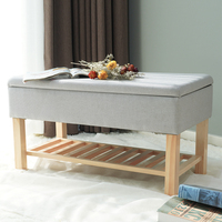 Tabouret en lin pliable au Design moderne, pouf, banc de rangement avec tiroir, personnalisé, en usine, nouveau