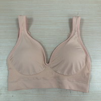 Durable recyclé performance nylon spandex sans fil sans couture moulé tasse souple push up soutien-gorge de sport mode sexy dentelle garnie