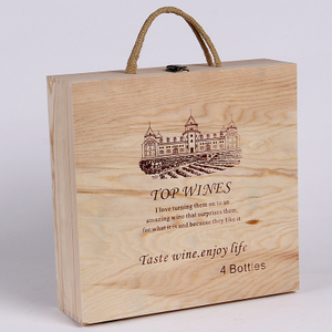 กล่องแก้วของขวัญไวน์พร้อมฝาเลื่อนสำหรับงานฝีมือไม้กล่องไม้และป้ายติดผนังบรรจุภัณฑ์ - Product Image 2