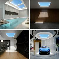 Plafonnier SkyLight bleu 150W, simule l'irradiation du soleil et le rythme biologique, lumière artificielle pour salon, bureau