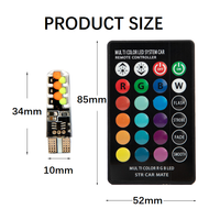 T10 RGB W5W 194 168 COB 12SMD Canbus Auto-LED-Begrenzung leuchte mit Fernbedienung Blitz blitzs ignal lampe Keil lese lampe